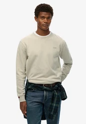 Superdry Sweatshirt Essential Logo Crew Khaki/Beige/Weiß/Grau