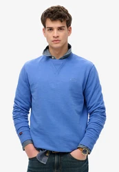 Superdry Sweatshirt Essential Logo Crew Hellblau/Blau/Grau
