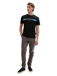 TOM TAILOR Denim Cargohose Regular Tapered Grau/Hellblau/Schwarz