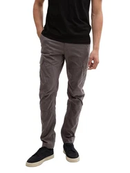 TOM TAILOR Denim Cargohose Regular Tapered Grau/Hellblau/Schwarz