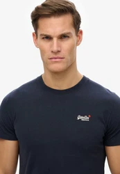 Superdry Rundhalsshirt ESSENTIAL CONTRAST EMB TEE Dunkelblau/Grau