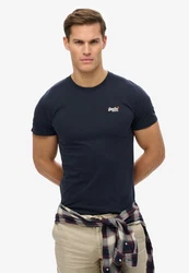 Superdry Rundhalsshirt ESSENTIAL CONTRAST EMB TEE Dunkelblau/Grau