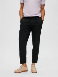 SELECTED HOMME Hose SLH172-SLIM TAPE BRODY LINEN PANT Khaki/Schwarz/Braun