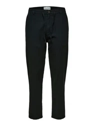 SELECTED HOMME Hose SLH172-SLIM TAPE BRODY LINEN PANT Khaki/Schwarz/Braun