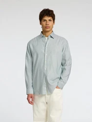 SELECTED HOMME Langarmhemd SLHREG-LEO LIGHT SHIRT LS NOOS Hellblau/Grau