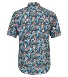 CASAMODA Kurzarmhemd Freizeithemd Print Blau/Hellblau