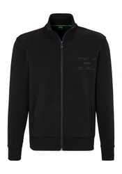 BOSS GREEN Sweatjacke Skaz Tape mit Stehkragen grün