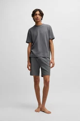 HUGO Pyjamashorts Austin Short  Dunkelgrau/Grau/Hellgrau