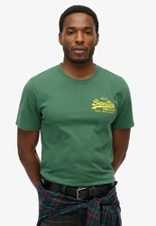 Superdry Rundhalsshirt VL RELAXED TEE Grün/Dunkelgrün/Türkis