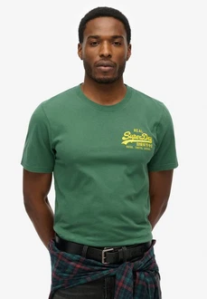 Superdry Rundhalsshirt VL RELAXED TEE Grün/Dunkelgrün/Türkis Superdry Rundhalsshirt VL RELAXED TEE Grün/Dunkelgrün/Türkis