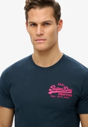 Superdry Rundhalsshirt VL RELAXED TEE Dunkelblau/Blau
