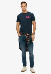Superdry Rundhalsshirt VL RELAXED TEE Dunkelblau/Blau