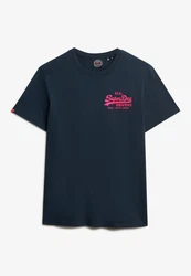Superdry Rundhalsshirt VL RELAXED TEE Dunkelblau/Blau