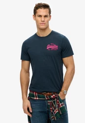 Superdry Rundhalsshirt VL RELAXED TEE Dunkelblau/Blau