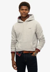 Superdry Kapuzensweatshirt Essential Logo Hoodie Grau/Beige/Braun/Khaki/Grün