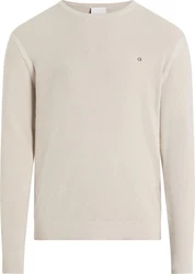 Calvin Klein Rundhalspullover MICRO WAFFLE TEXTURE CN SWEATER greige