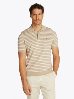 Tommy Hilfiger Poloshirt ESSENTIAL COTTON KNITTED POLO Khaki/Beige/Braun Tommy Hilfiger Poloshirt ESSENTIAL COTTON KNITTED POLO Khaki/Beige/Braun