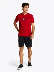Tommy Hilfiger Kurzarmshirt FLAG BOX TEE Mit Rundhalsausschnitt Rot
