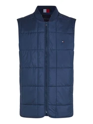 Tommy Hilfiger Steppweste SQUARE QUILTED VEST Mit Rundhalsausschnitt Dunkelblau/Blau/Hellblau