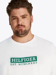 Tommy Hilfiger Big & Tall T-Shirt Weiß/Creme/Braun/Grün