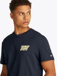 Tommy Jeans Kurzarmshirt TJM REG BUBBLE BACK SS TEE EXT Dunkelblau/Blau/Hellblau