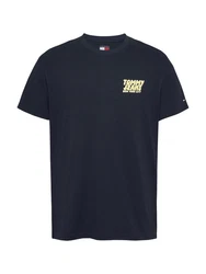 Tommy Jeans Kurzarmshirt TJM REG BUBBLE BACK SS TEE EXT Dunkelblau/Blau/Hellblau