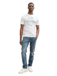 TOM TAILOR Denim Straight Jeans 5-Pocket Jeans Blau/Hellblau