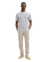TOM TAILOR Denim Chinohose mit Gürtel Khaki/Beige