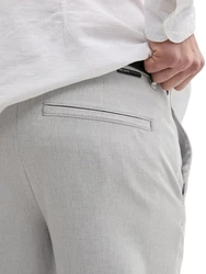 TOM TAILOR Denim Chinohose mit Gürtel Grau/Weiß/Beige/Creme/Khaki/Silber