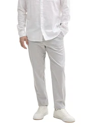 TOM TAILOR Denim Chinohose mit Gürtel Grau/Weiß/Beige/Creme/Khaki/Silber
