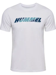 hummel T-Shirt hmlGRAPHIC BOLD LOGO TEE Weiß/Hellblau/Blau/Beige/Dunkelgrau