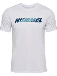 hummel T-Shirt hmlGRAPHIC BOLD LOGO TEE Weiß/Hellblau/Blau/Beige/Dunkelgrau