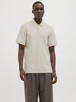 JACK & JONES Poloshirt JJEAUSTIN Khaki/Beige/Creme/Orange/Weiß
