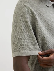 Jack & Jones Kurzarmpullover JJEGEORGE KNIT POLO SS SN Hellgrün/Grün/Khaki/Dunkelgrün/Grau