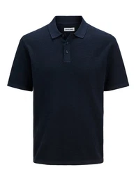 Kurzarmpullover JJEGEORGE KNIT POLO SS SN mit Polo Kragen