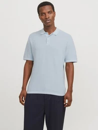 Kurzarmpullover JJEGEORGE KNIT POLO SS SN mit Polo Kragen