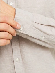 JACK & JONES Hemd 'JJEBREEZE' Khaki/Grau/Beige/Braun/Hellgrau