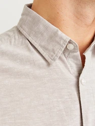JACK & JONES Hemd 'JJEBREEZE' Khaki/Grau/Beige/Braun/Hellgrau