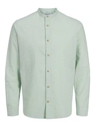 Jack & Jones Langarmhemd JJESUMMER BAND SHIRT LS SN Grün/Hellgrün