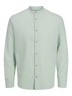Jack & Jones Langarmhemd JJESUMMER BAND SHIRT LS SN Grün/Hellgrün