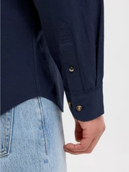 Jack & Jones Langarmhemd JJESUMMER BAND SHIRT LS SN Dunkelblau/Hellblau