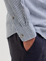 Jack & Jones Langarmhemd JJESUMMER BAND SHIRT LS SN Hellblau/Blau/Dunkelblau/Grau
