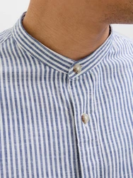 Jack & Jones Langarmhemd JJESUMMER BAND SHIRT LS SN Hellblau/Blau/Dunkelblau/Grau