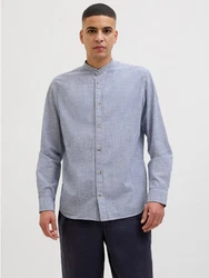 Jack & Jones Langarmhemd JJESUMMER BAND SHIRT LS SN Hellblau/Blau/Dunkelblau/Grau