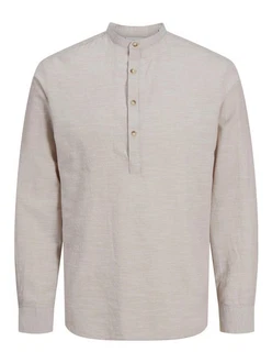 Jack & Jones Langarmhemd JJESUMMER HALF PLACKET SHIRT LS SN Jack & Jones Langarmhemd JJESUMMER HALF PLACKET SHIRT LS SN