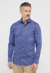 Eterna Langarmhemd SLIM FIT Dunkelblau/Blau/Lila