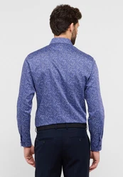 Eterna Langarmhemd MODERN FIT Dunkelblau/Blau/Hellblau