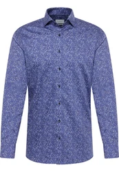 Eterna Langarmhemd MODERN FIT Dunkelblau/Blau/Hellblau