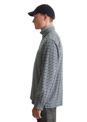 Marc O'Polo Langarmhemd aus Twill Grau/Blau/Hellblau