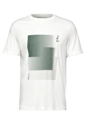 STREET ONE MEN T-Shirt Weiß/Creme/Grün/Dunkelgrün